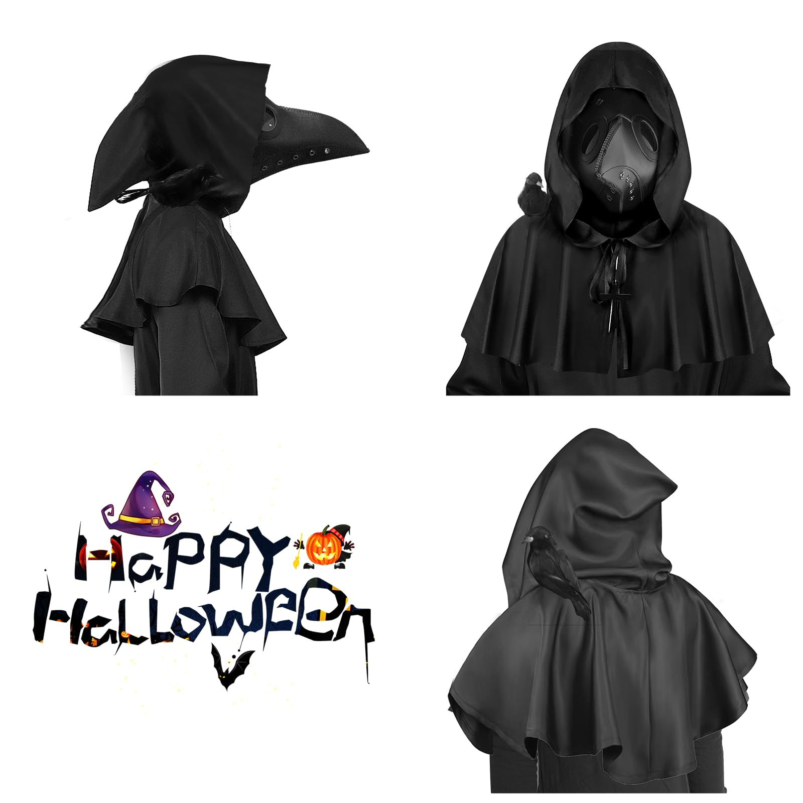 Dhnvcud 6PCS Plague Doctor Costume Set - Image 4