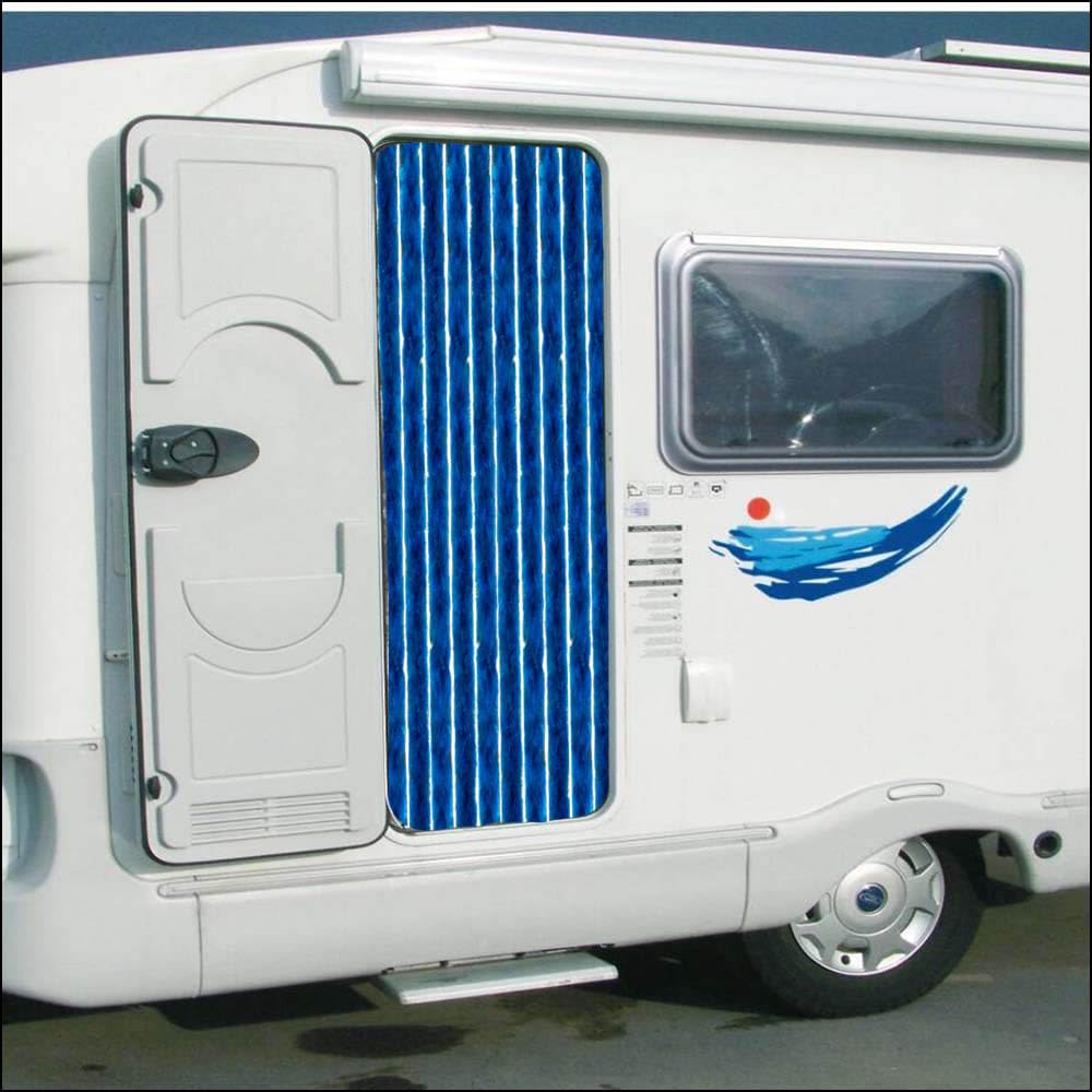 P T PERTONI TENDE Tenda in ciniglia per roulotte (lunghezza 230 x larghezza 120 cm, blu)