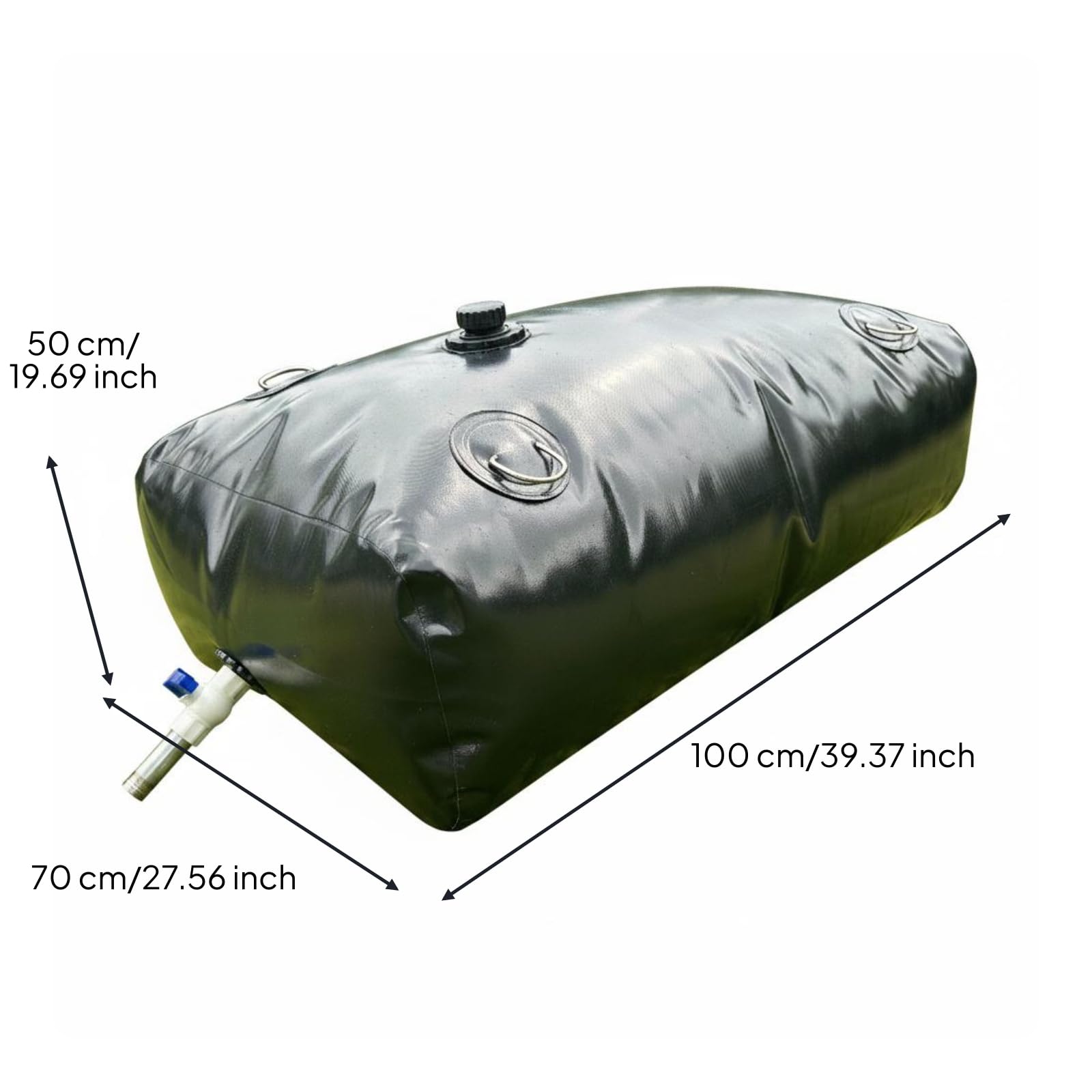 MagiDeal Pochette de Rangement Pliable Sac Réservoir Souple Repliable pour Collecte Transport d'eau Structure Résistante à l'abrasion Adaptée pour Intervention Rurale