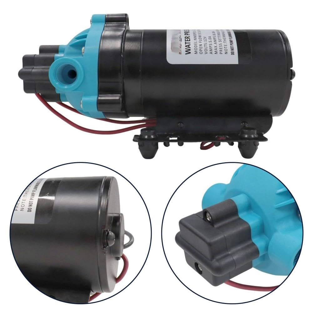 Bomba de alta presión de membrana Serie 31, 80/120 PSI, silenciosa, autocebante, para agua y aguas residuales, voltaje 12 V hasta 220 V
