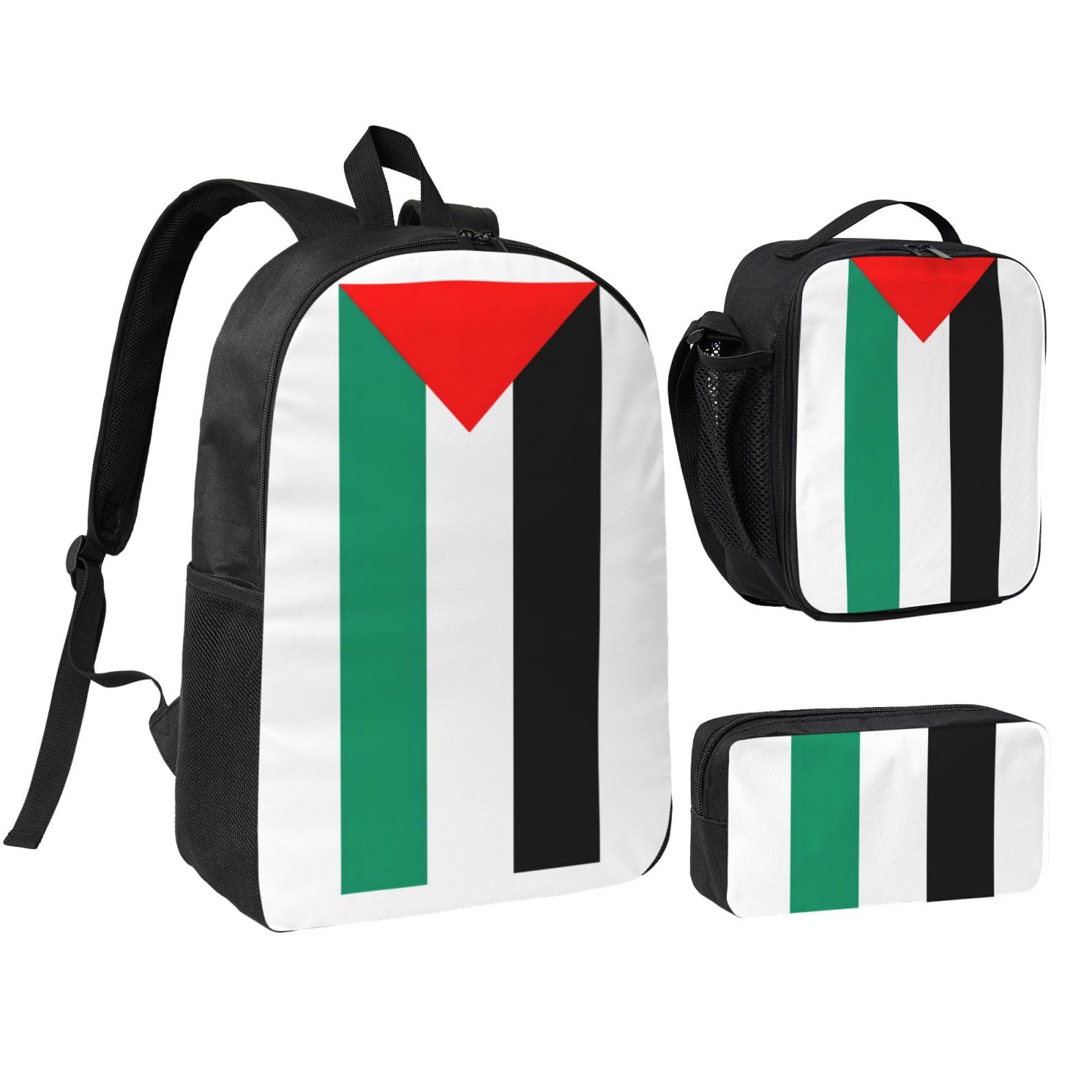 Sac à dos Palestine léger 3 en 1 avec sac repas isolé et trousse textile - 8