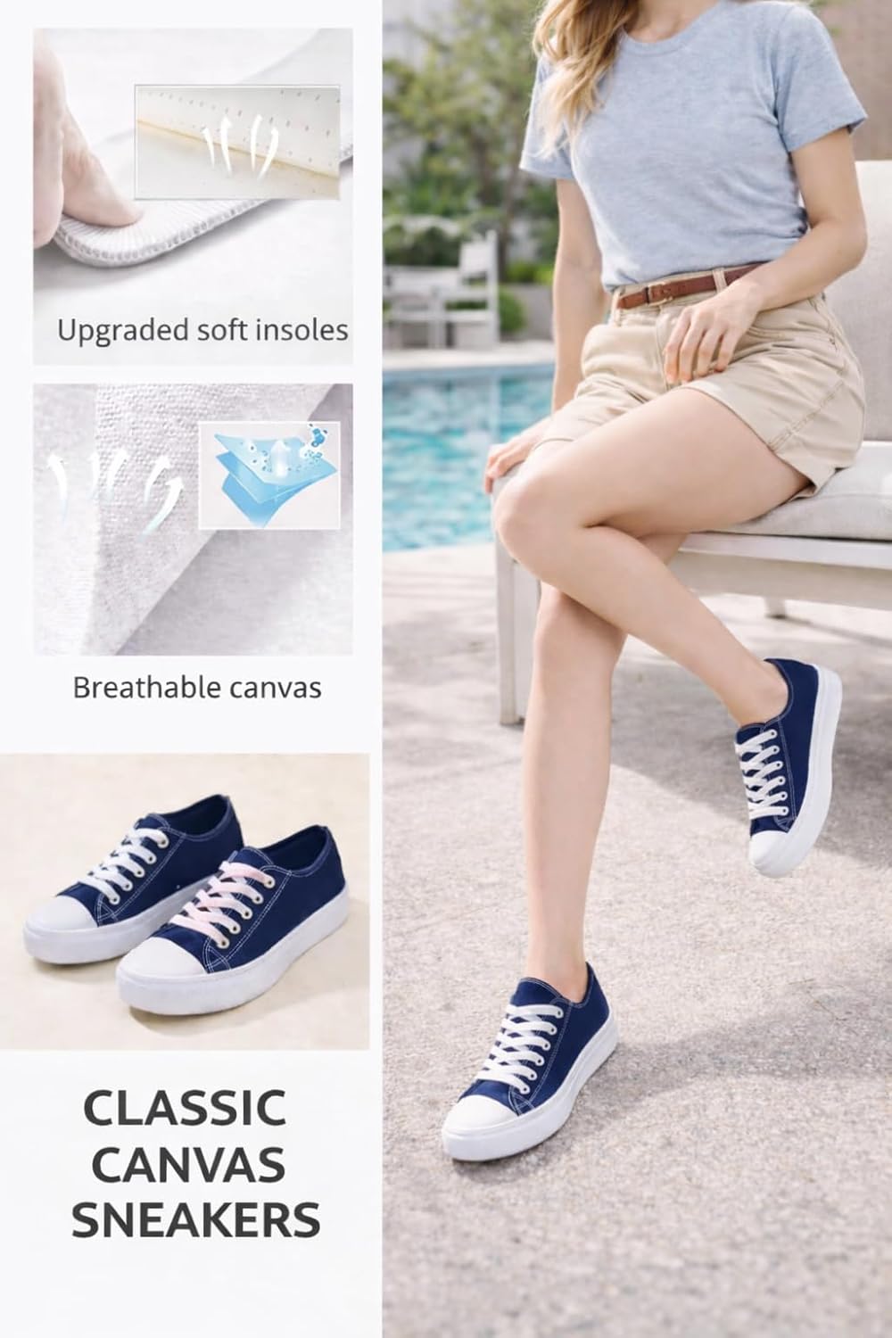 Canvas Shoes for Women Casual Low Top Sneakers Fashion Womens Tennis Shoes for Everyday Wear - Image 5
