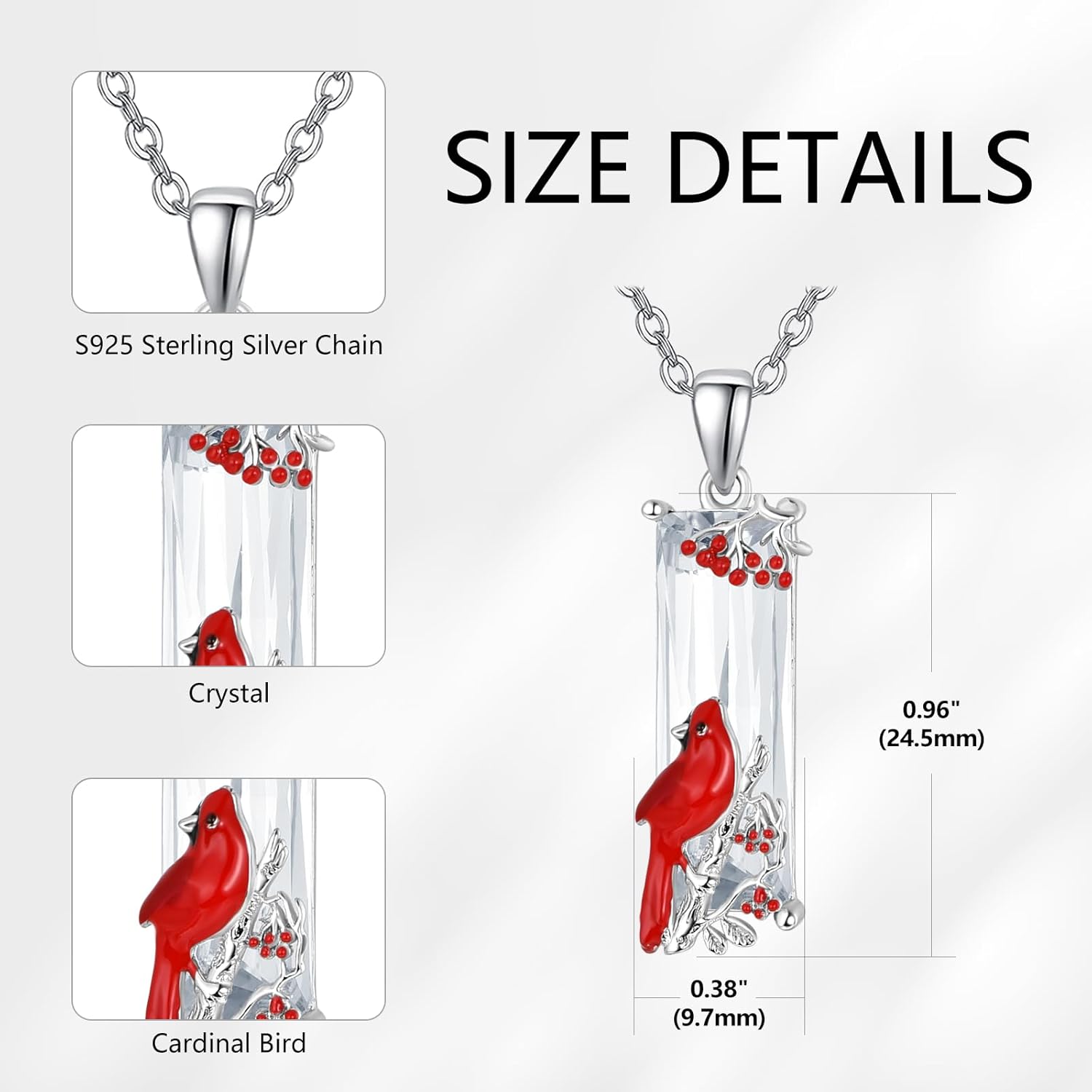 AENEAS Crystal Necklaces for Women - 925 Sterling Silver Necklace Crystal with Bee/Snake/Scorpion/Tree of Life/Sunflower, Dainty Animals Flowers Jewelry Birthday Christmas Gifts for Women Girlfriend - Image 5