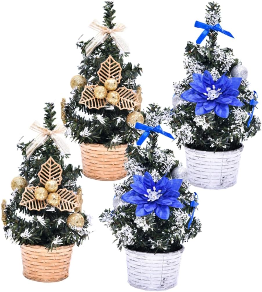 DRESSOOS Set of 2 Artificial Christmas Trees, Christmas Table