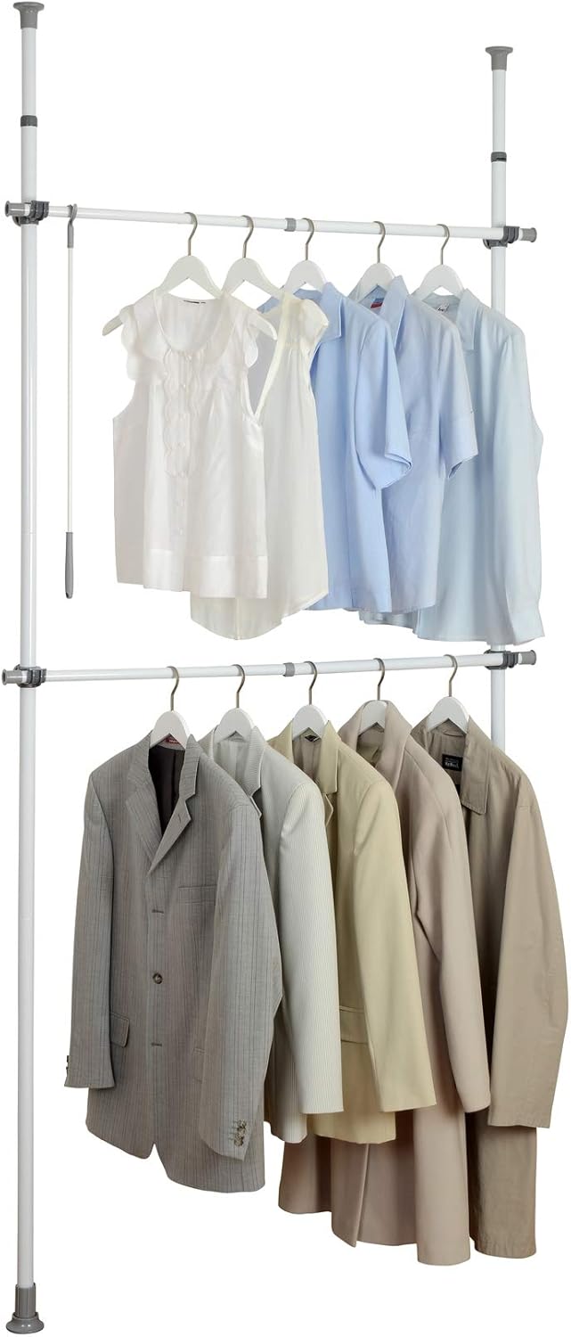 WENKO Telescopic System, Adjustable Garment White, Clothes