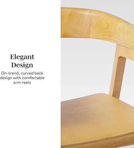 Miniatura 4 de Walker Edison Ezra Modern Boucle - Silla de comedor con respaldo redondeado, color marfil (juego de 2) Natural,Negro