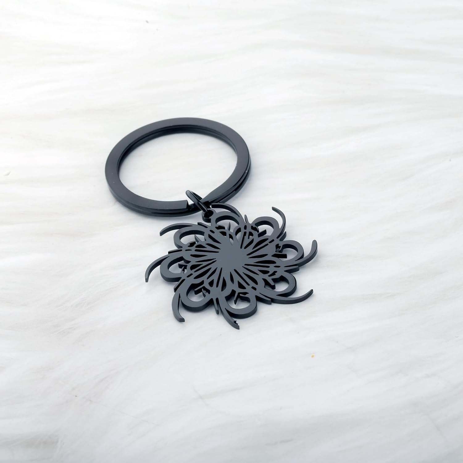 OKEYCH Fantasy Book Reader Inspired Gift Black Symbol Keychain Book Fandom Jewelry Bookish Cosplay Merch image 5