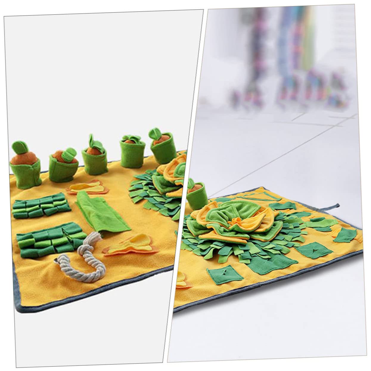 Yardwe Snuffle Mat Futtermatte aus Rutschfestem Anti erstickungs Futterunterlage für Haustiere Suchspielmatte für Hunde und Katzen Sichere Futterhilfe mit Kreativem Design