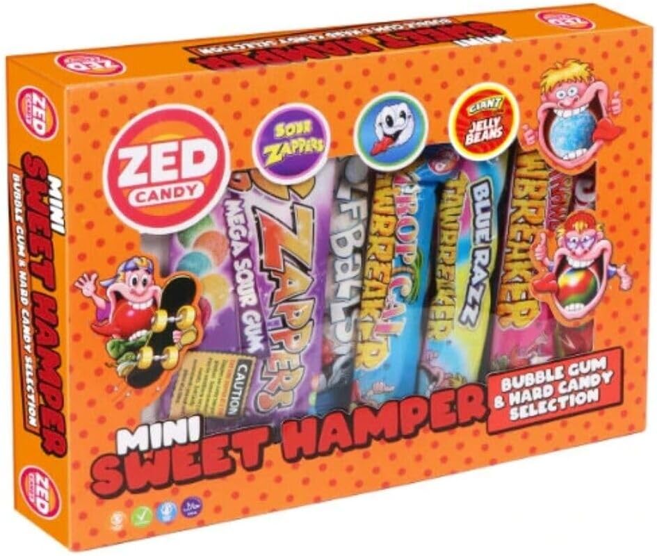 Zed Candy Sweet Hamper Jawbreakers Giant Jelly Beans Golf Balls Sour Zappers Gluten