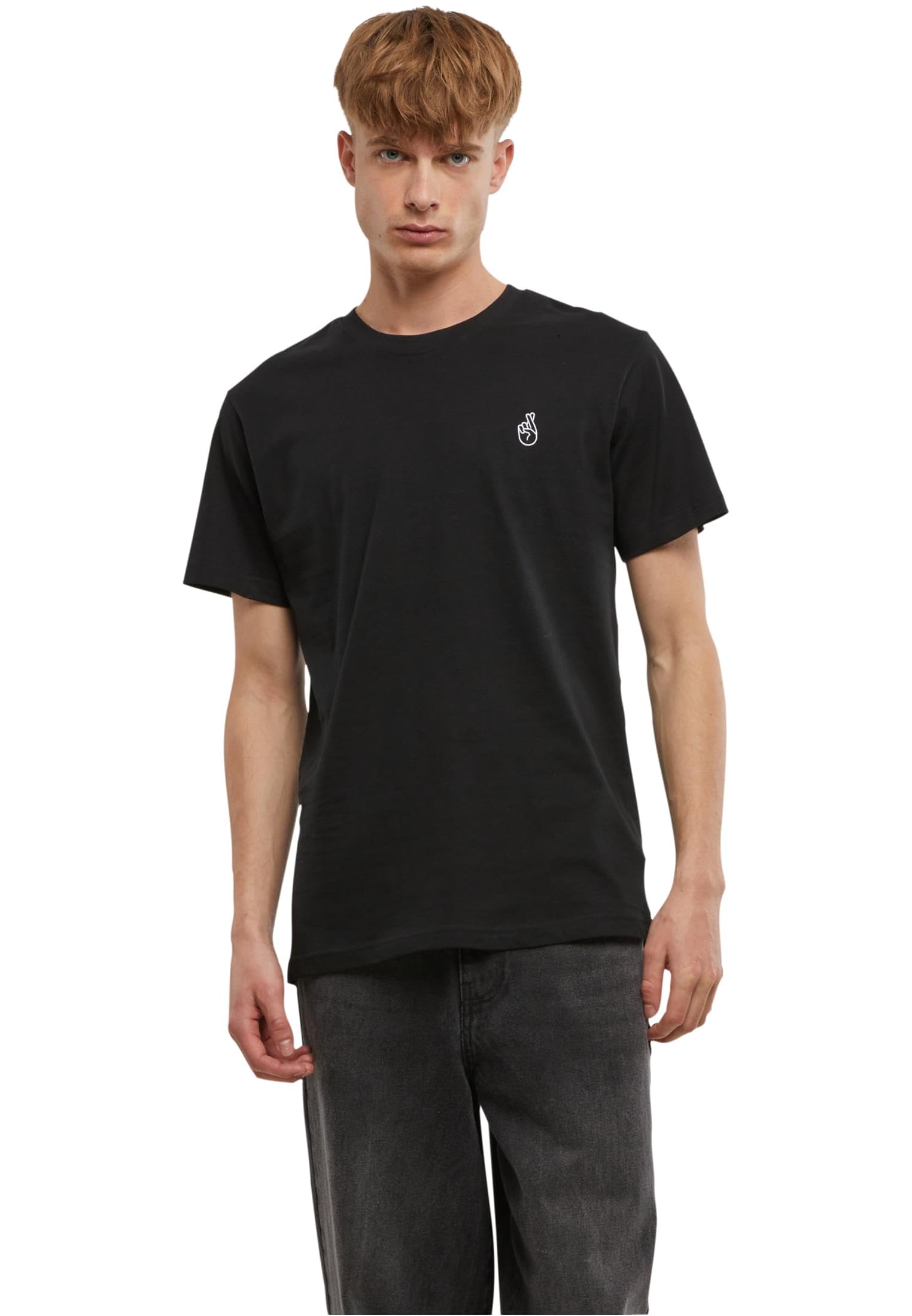 Mister Tee Crossed Fingers Handsign EMB Tee