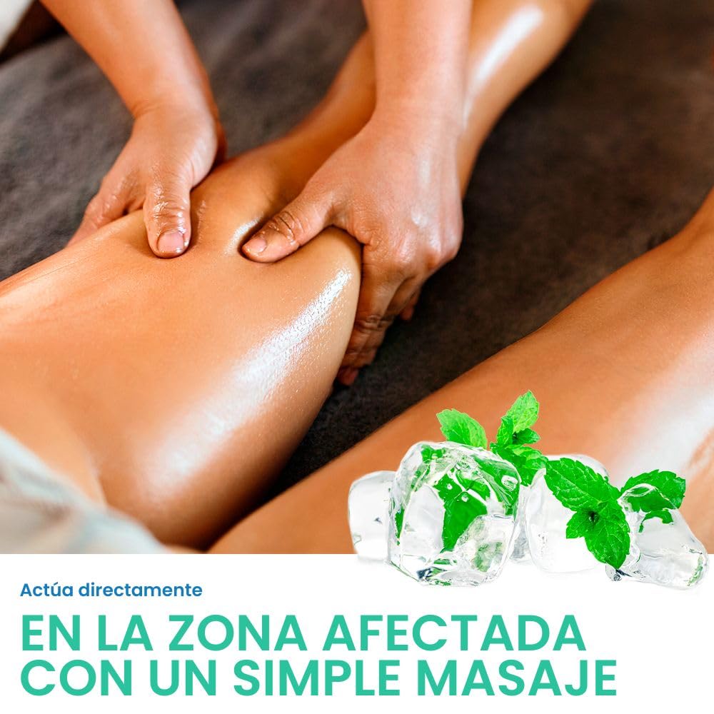 Gel Frío Cryo, Muscular y Piernas Cansadas. Efecto Calmante Inmediato. Masaje Muscular de Recuperación Deporte y Post Entrenamiento. Elimina Retención de Líquidos. Gel Frío Profesional - 500 ml