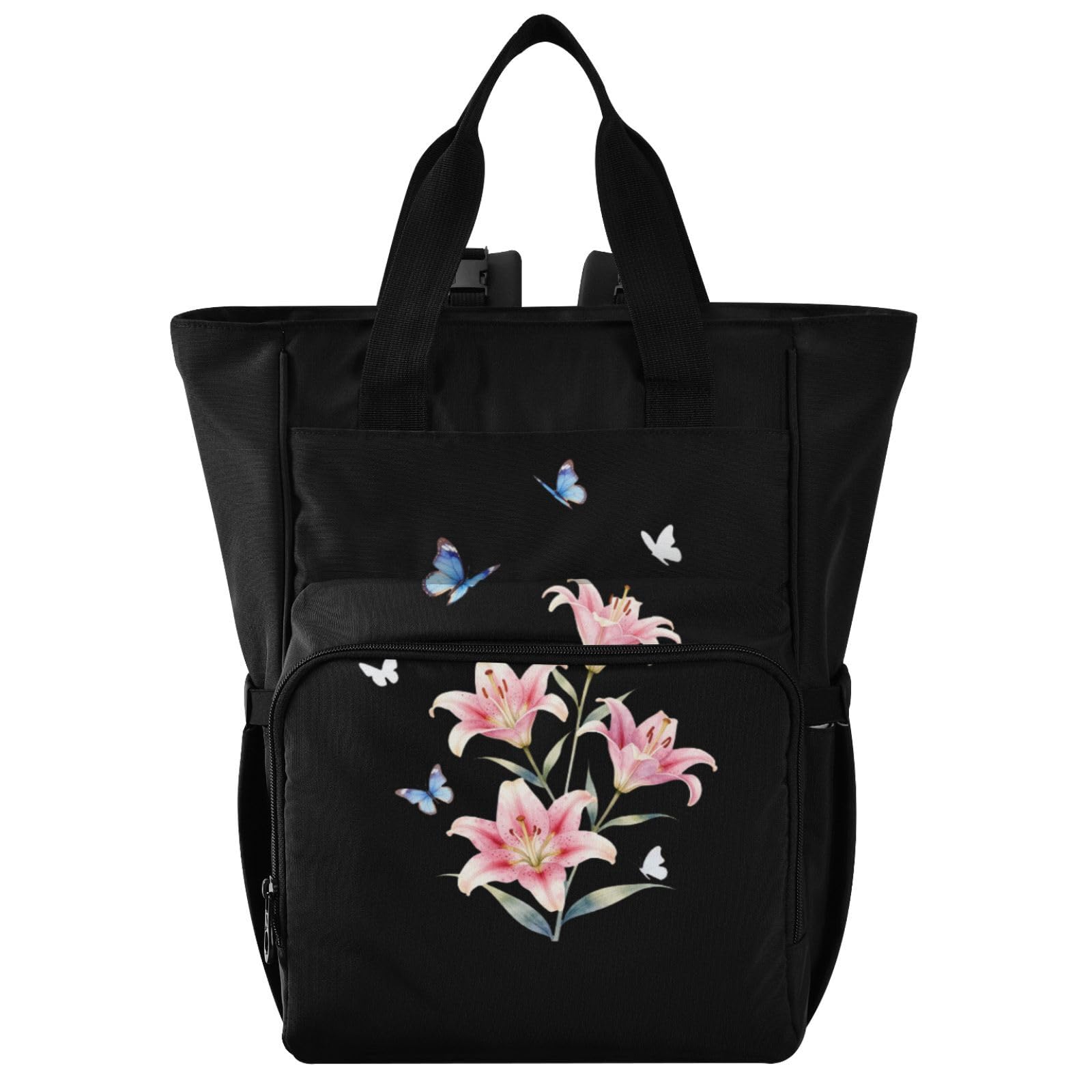 GuoChe Dobby - Mochila para pañales de nailon con múltiples bolsillos