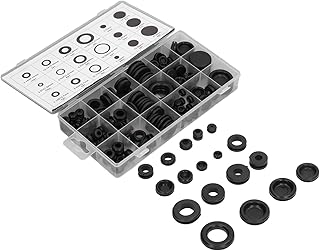 125PCS Rubber Grommet Assortment Kit, Sealing Eyelet Ring Gasket Combination Set, Heat Resistant, Tear Resistance for Automobile, Household Appliance, Marine Equipment