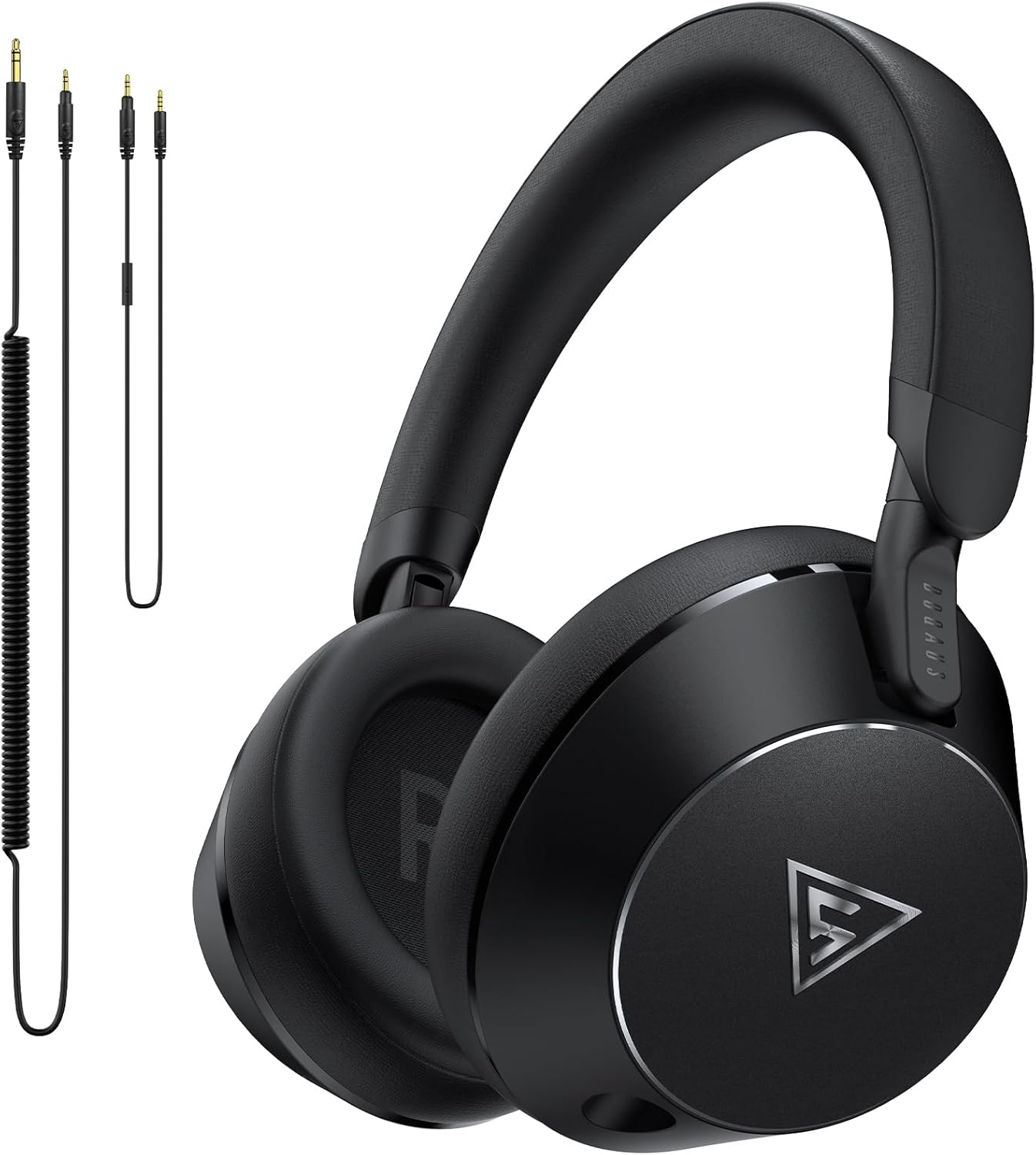 DOQAUS HD1 DJ Headphones Wired Over Ear – 50mm Neodymium Drivers Studio Monitor Headphones with Dual 6.35mm & 3.5mm Jacks, Adjustable Hi-Fi Headphone & Pro Audio Kit for DJ/PC/Recording (Black)