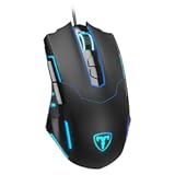 Gaming Mouse Wired, Gaming Mice Breathing RGB LED Plug Play High-Precision Adjustable 7200 DPI, 7 Programmable Buttons, Ergonomic Mouse for PC Laptop