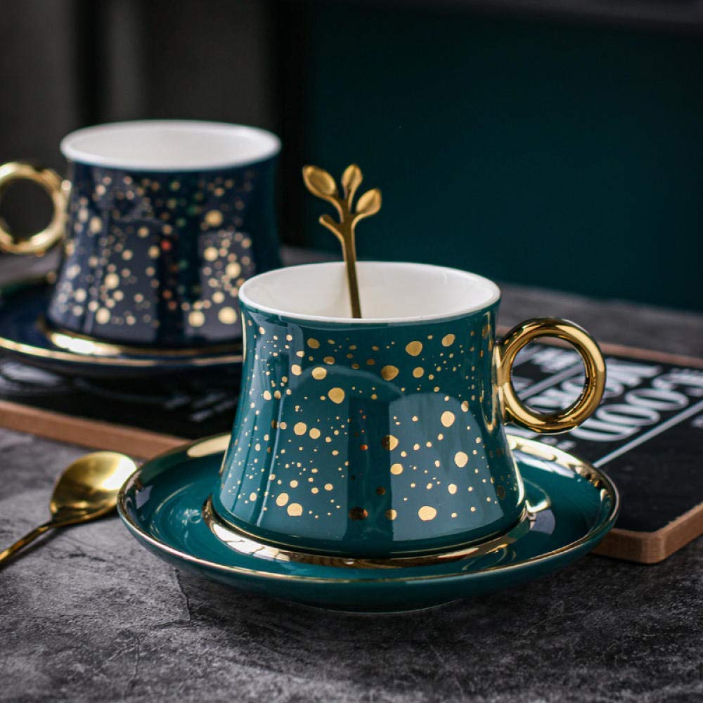 Porcelanowy zestaw do herbaty Zestaw filiżanek i spodków Ceramiczna filiżanka do kawy i spodek Zestaw czarna herbata Herbata kwiatowa Podwieczorek prezentowy Filiżanka i spodek
