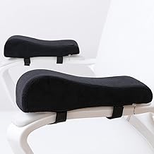 LargeLeaf Almofadas ergonômicas para cadeira para apoio de braço, almofada de cotovelo, alívio de pressão, cadeira de escritório, descanso de braço com almofadas de espuma de memória, conjunto de 2 peças de cadeira