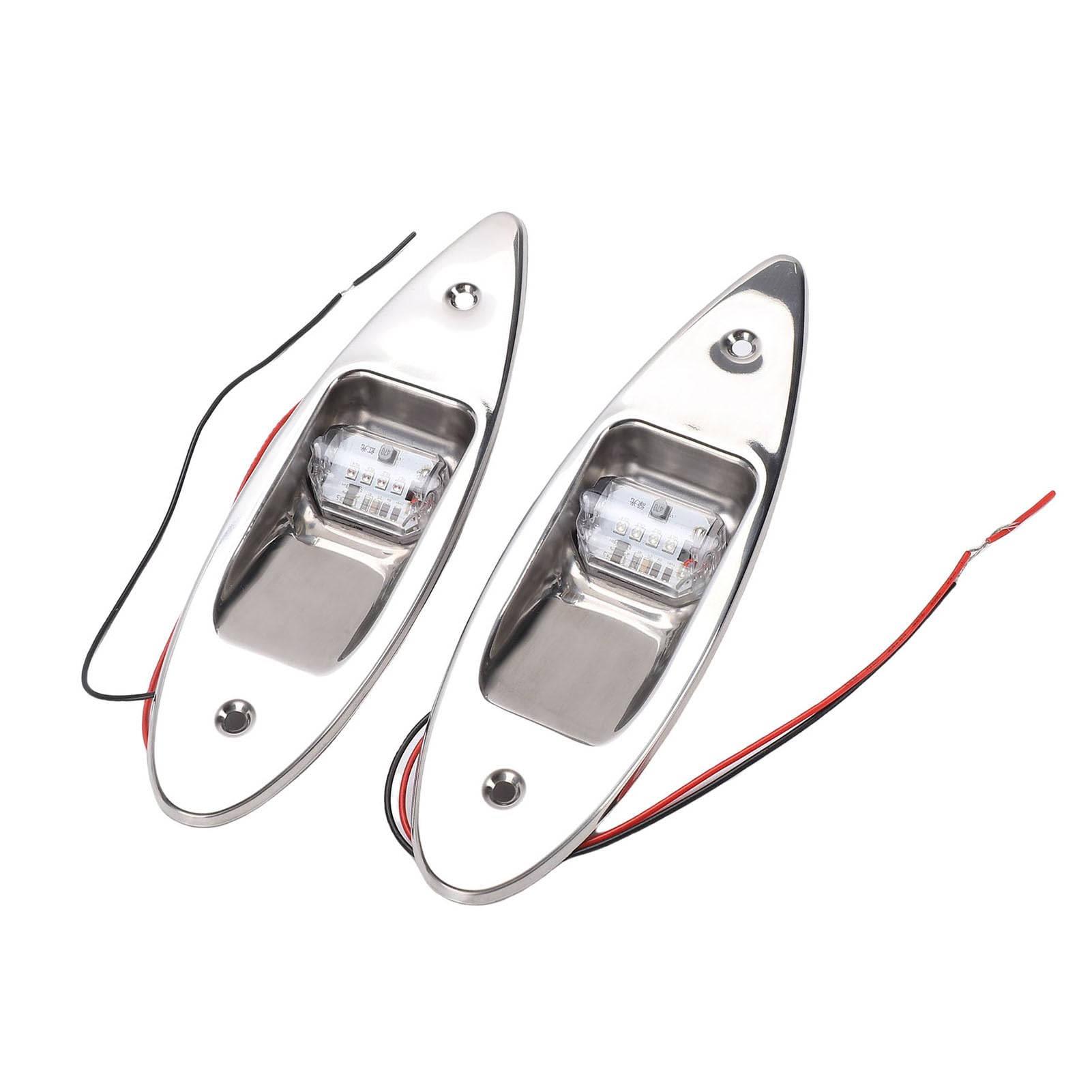 Tbest Luce di navigazione a LED per barca a vela in acciaio inossidabile lucido spia per yacht