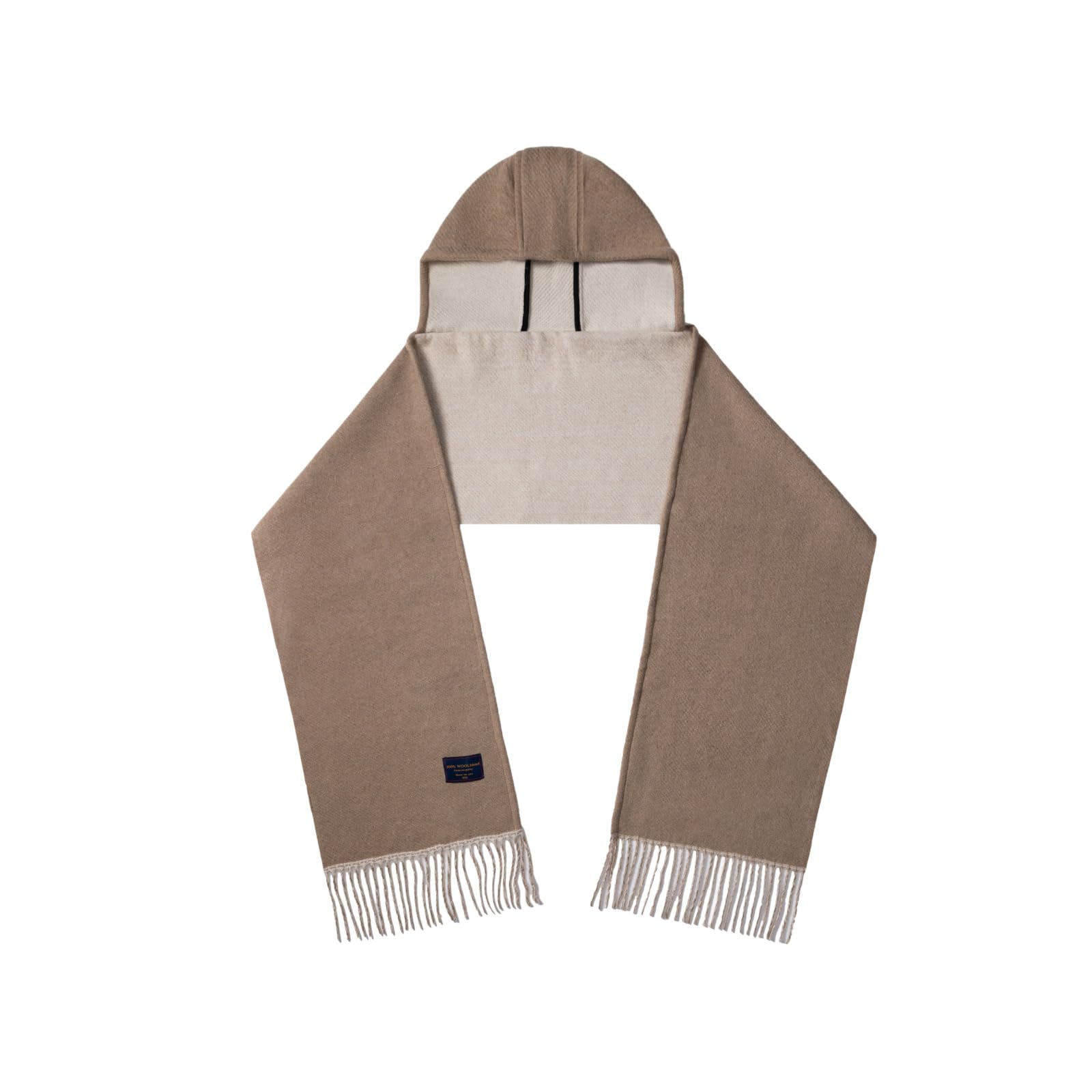 Duomiyx Women's Khaki Scarf Winter Double-Sided Hooded Scarf Windproof Warm Shawl Cape-220 * 30Cm
