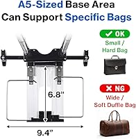 Vista 4 de Japard Carrito de transporte plegable, carrito de equipaje con 2 ruedas de una manera, compacto para carrito de viaje escolar con cuerda elástica