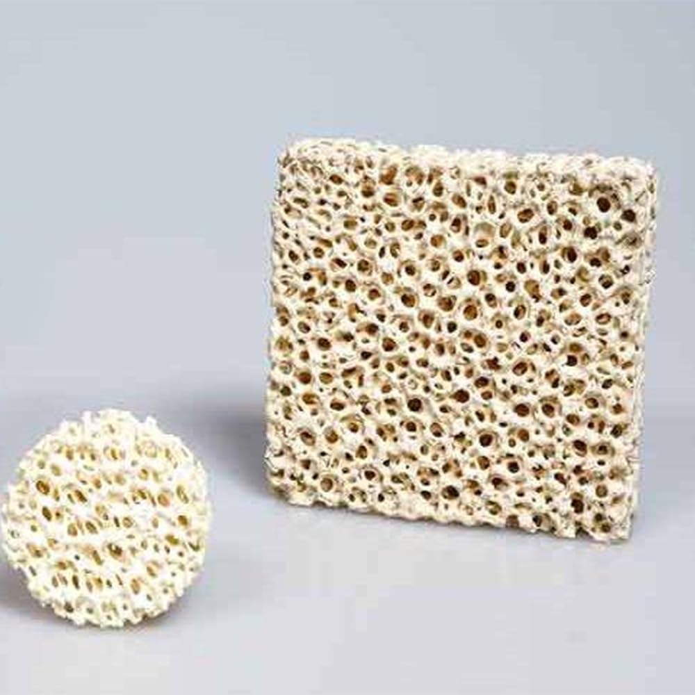 Odporny na wysokie temperatury porowaty filtr ceramiczny z pianki cyrkonowej, odporność ogniowa 1700 ℃, 1 szt.(70mmx20mm)
