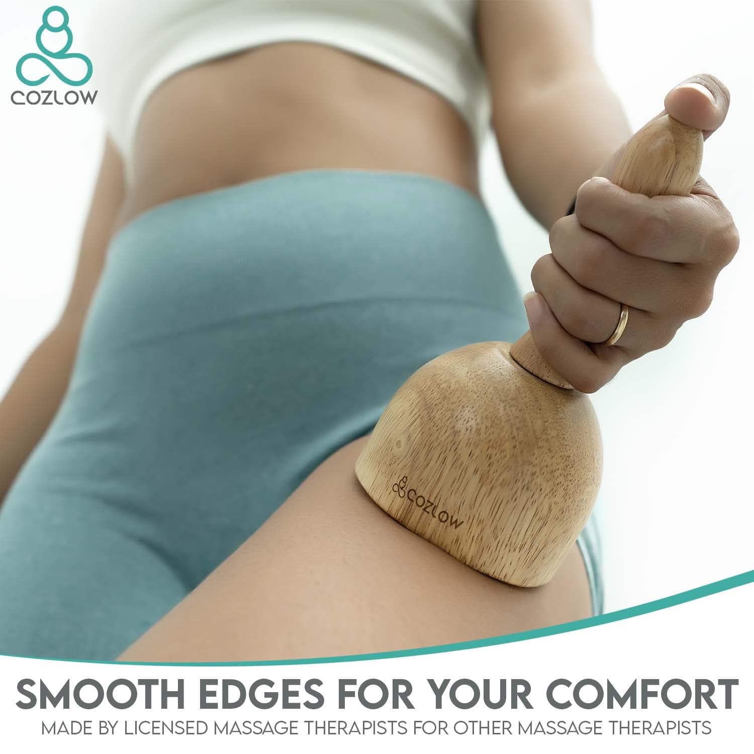 COZLOW 3-in-1 Deluxe Wood Therapy Massage Tools Set | Maderoterapia Kit Wood Therapy Tools for Body Shaping, Reducing Appearance of Cellulite, & More