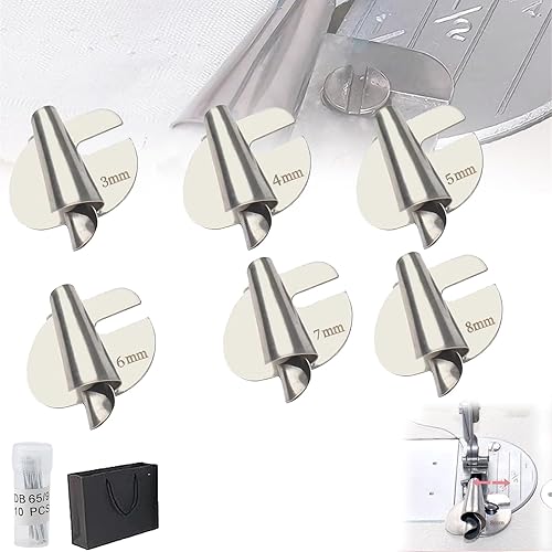 2024 nuevo pie de dobladillo enrollado para coser, 0.116 a 0.394 pulgadas, 8 tamaños de ancho, máquina de coser enrollada, máquina de coser,