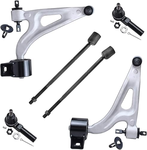 Miniatura 318 de Detroit Axle - Kit de brazos de control AWD para cargador Chrysler 300 Dodge Challenger Magnum, 2 brazos de control superiores delanteros con rótula