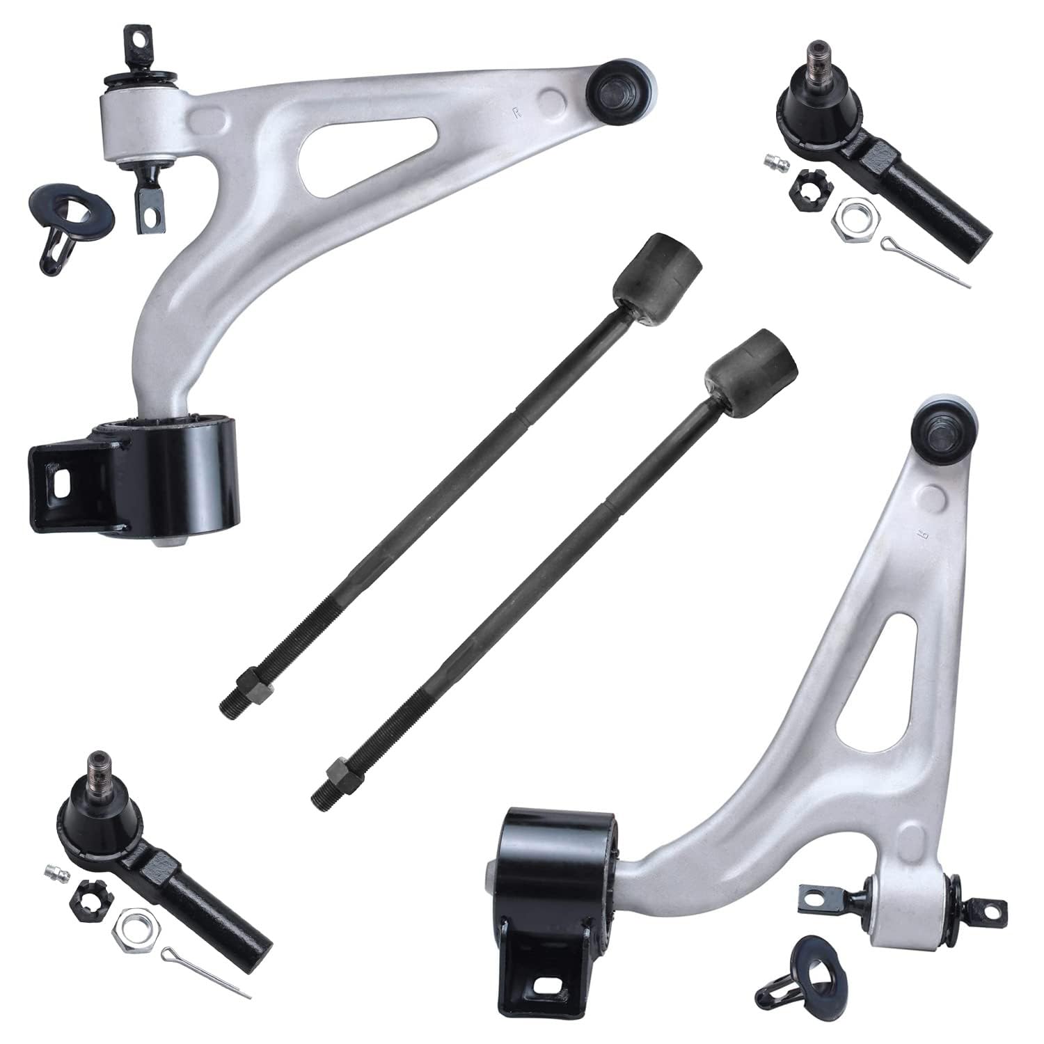 Detroit Axle - 6pc Front End Control Arms Kit for 04-07 Ford Freestar