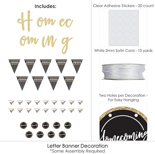 Miniatura 4 de Big Dot of Happiness Hoco Dance - Decoración de pancarta de regreso a casa, 36 recortes de pancartas y letras de pancarta de regreso a casa con