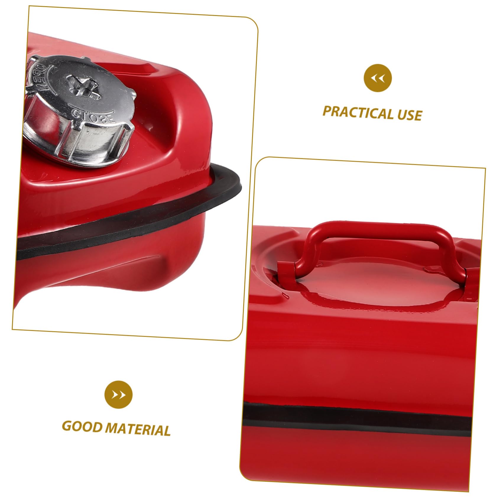 iplusmile Tanque Portátil Rectangular de 5 Litros con Asa para Atv y Generadores, Depósito de Gasolina Ligero de Acero Inoxidable para Uso Marino y Viajes Extendidos
