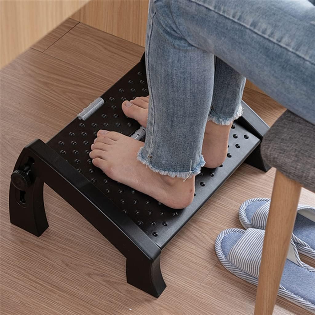 Foot Rest Office Ergonomic Under Desk Adjustable Height Angle Footrest Tilted Computer Stool Stand