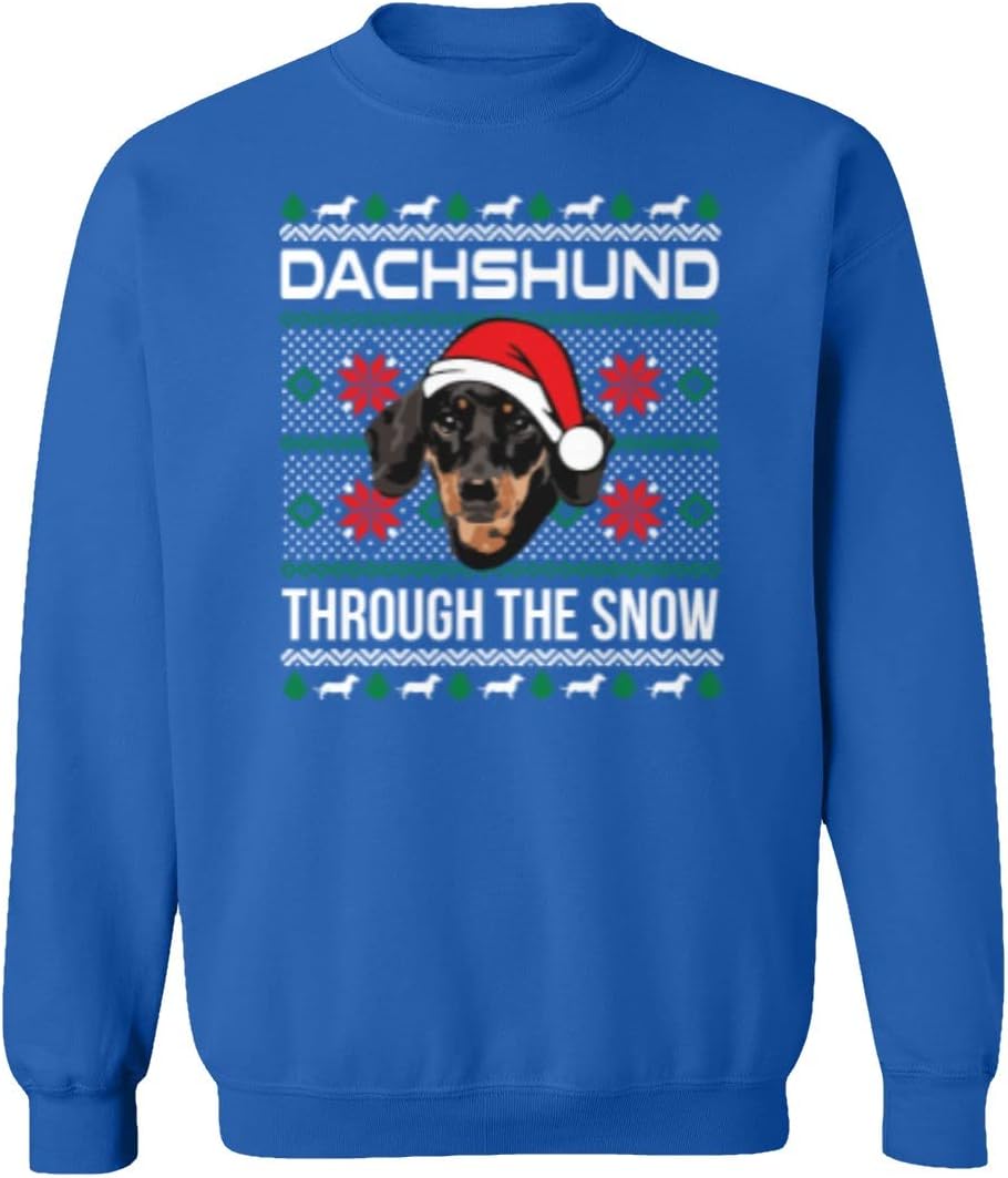 Dashing Through The Snow Dog Christmas Unisex Sweatshirt Crewneck Sweater