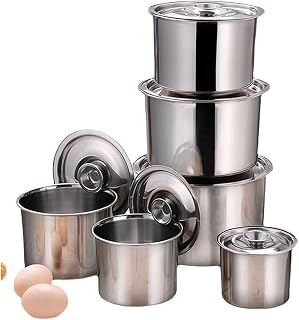 Small Stainless Steel Sealed Barrel 304 Drum Food Grade Thickened Induction Cooker Soup Large Capacity Gas Cooking Congee Noodles,12cm