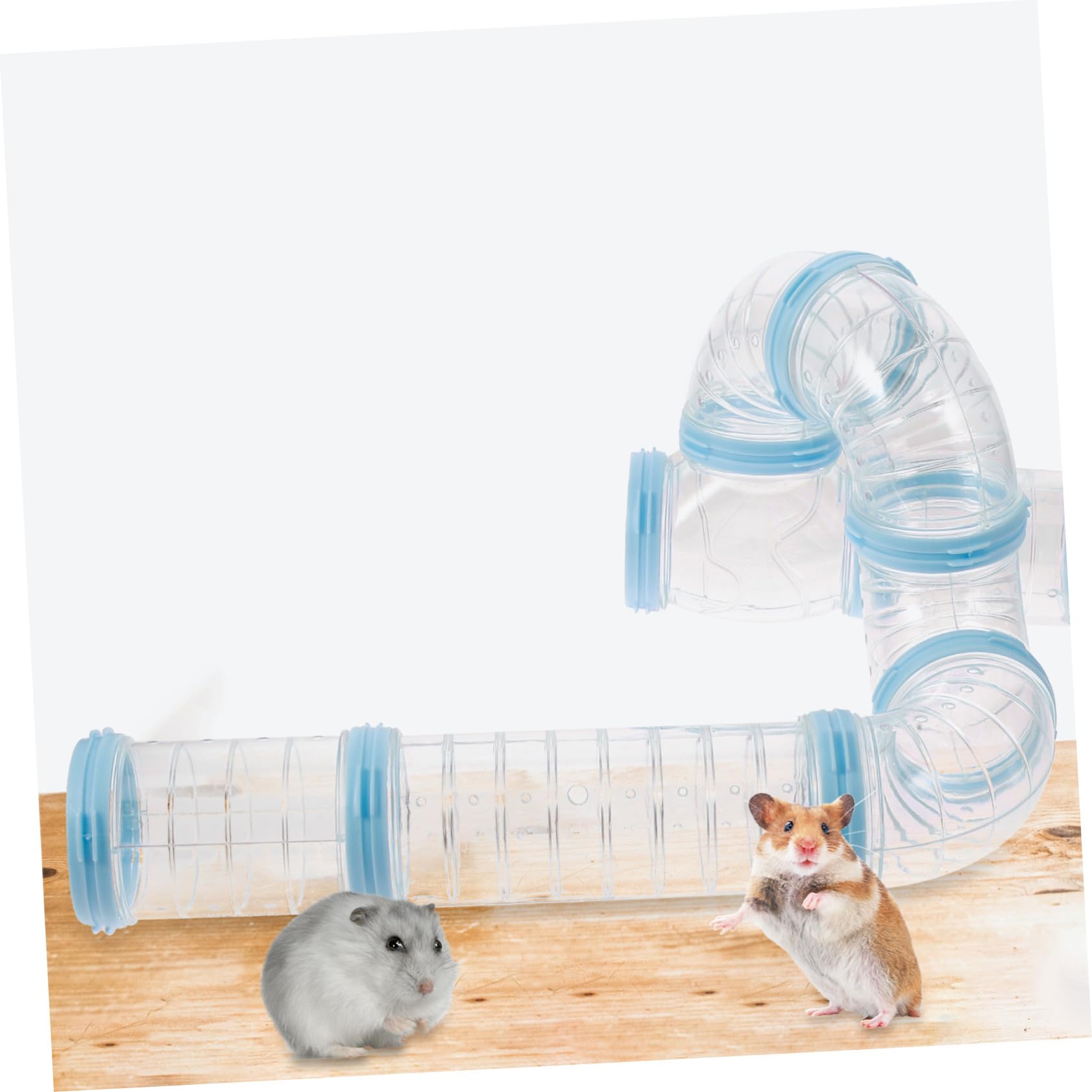 2 Satz Externer Hamsterkäfigröhren aus Pp mit Selbstgemacht Verbindung und Abnehmbarem Design als Sicheres Zubehör für Kleintierkäfige