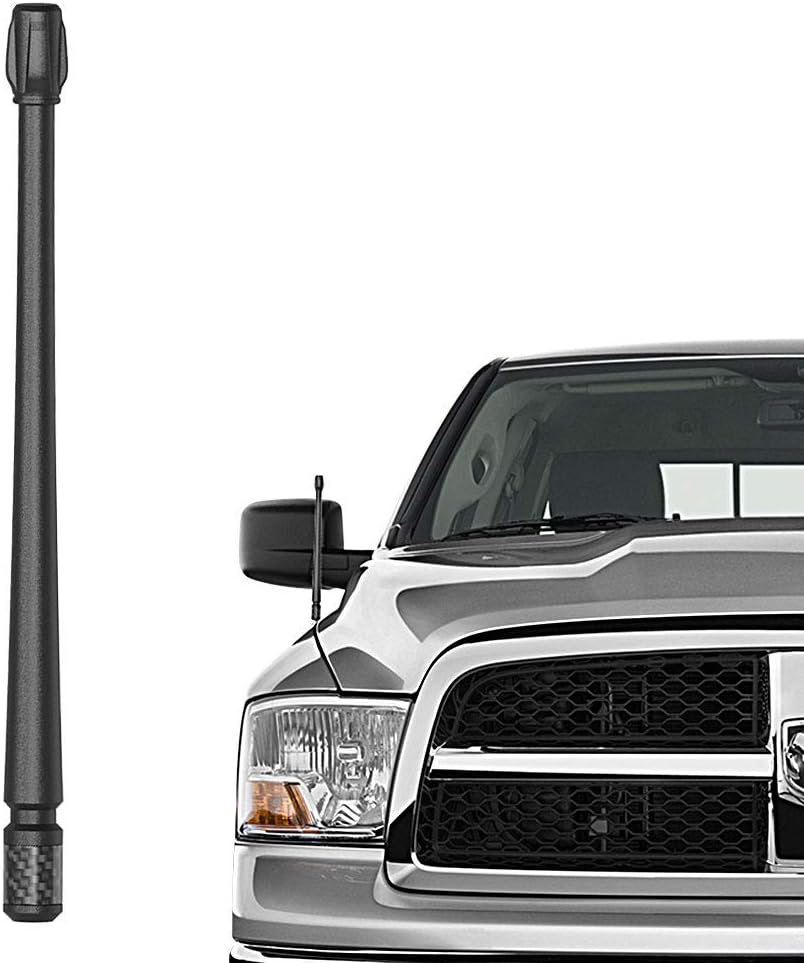 Rydonair Antenna Compatible with Dodge RAM & Ford F150 F250 F350 Super Duty Ford Raptor Trucks - 9 inches Rubber Antenna Replacement - Designed for Optimized FM/AM Reception