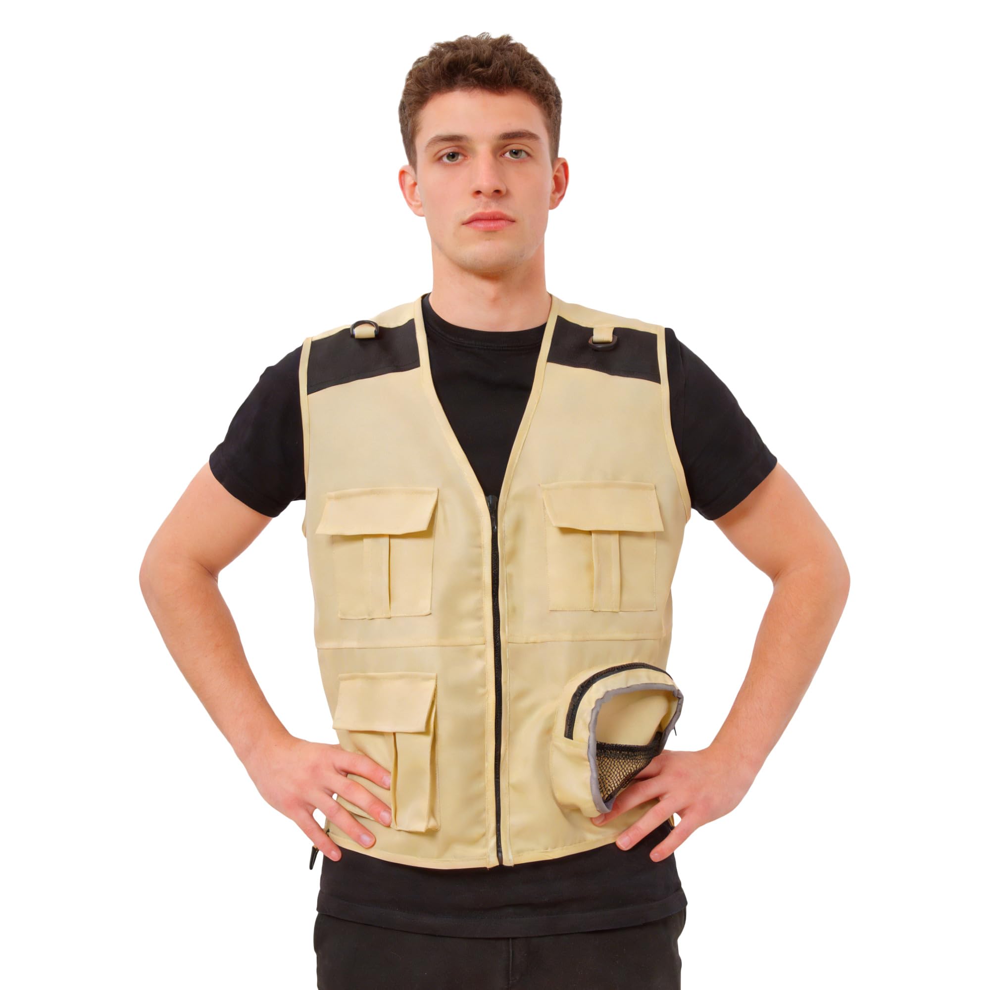 Wildarms Adult Explorer Vest Costume, Adventure Costume & Role Play Suit for Men and Women, Great for Halloween, Carnival and Theme Parties