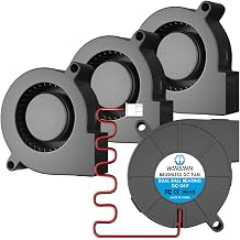 WINSINN 50mm Blower Fan 5V 5015 Dual Ball Bearing 50x15mm Turbine Turbo Brushless - High Speed - Line length 1 meter Pack of 4Pcs