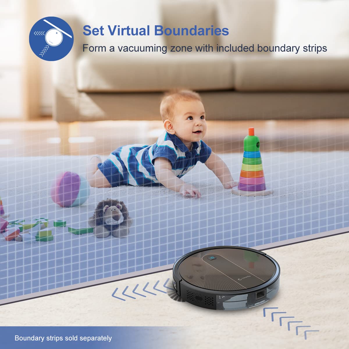 Robot aspirador Coredy R750, compatible con Alexa, sis...B07RQC1GHZ