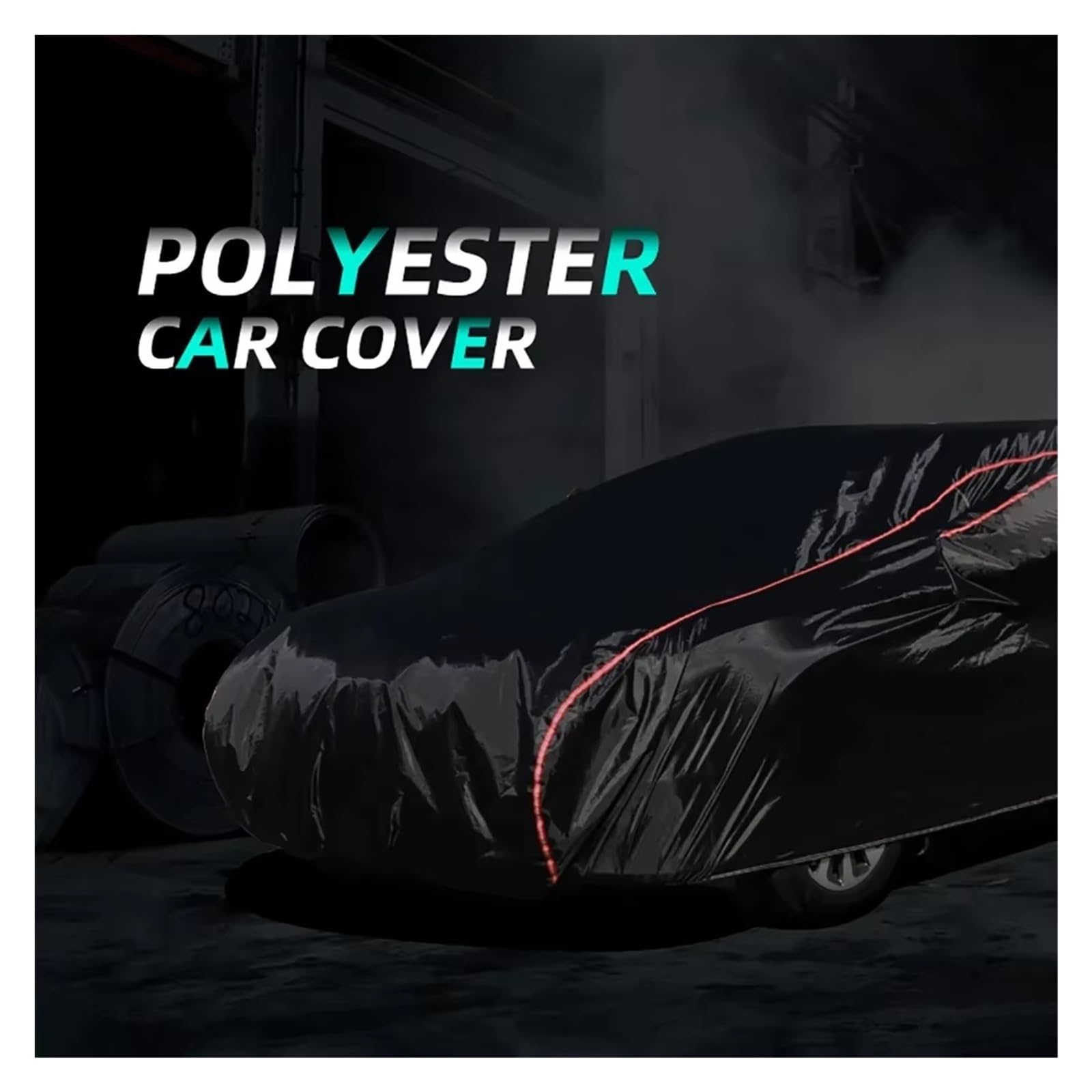 Protector Parabrisas Compatible con SUV/Sedan 190T protección de Coche Cremallera Cabina al Aire Libre Impermeable Sol Lluvia contra la Nieve UV(2L)