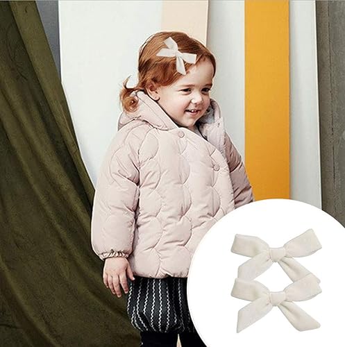 Miniatura 2 de inSowni Paquete de 189 pares de pinzas para el pelo de cocodrilo con lazo de terciopelo sólido, accesorios para el cabello para bebés, niñas,