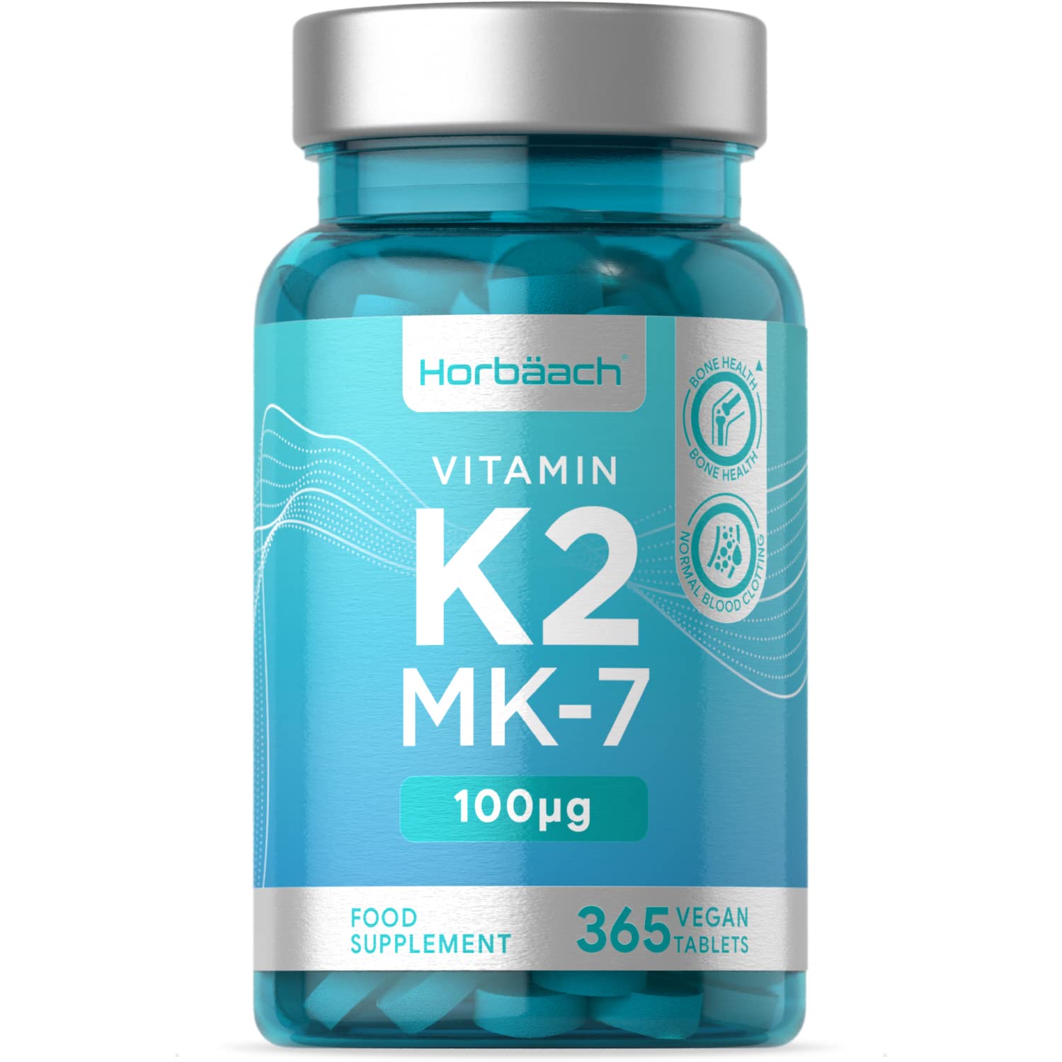 Buy Vitamin K2 MK7 100mcg 365 Vegan Tablets (not Capsules) High