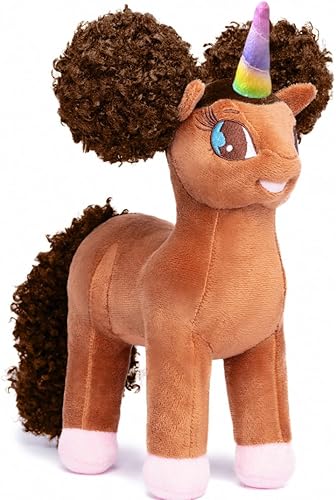 Miniatura 3 de Jada, peluche de unicornio con soplos afro - 12 pulgadas