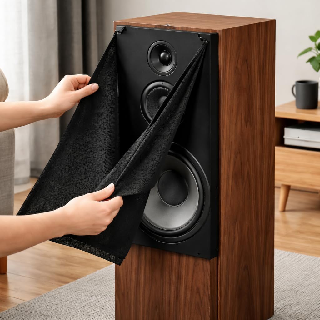 Speaker Grill Cloth, Speaker Cloth Speaker Cover Fabric Stereo Mesh Replacement for Audio and Professional Sound Systems