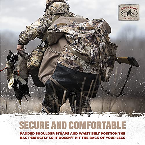 Rig'Em Right Waterfowl Refuge Runner Decoy Duck Hunting Backpack with Deluxe Padded Backrest and Shoulder Straps (Gore Optifade Marsh Camo)4