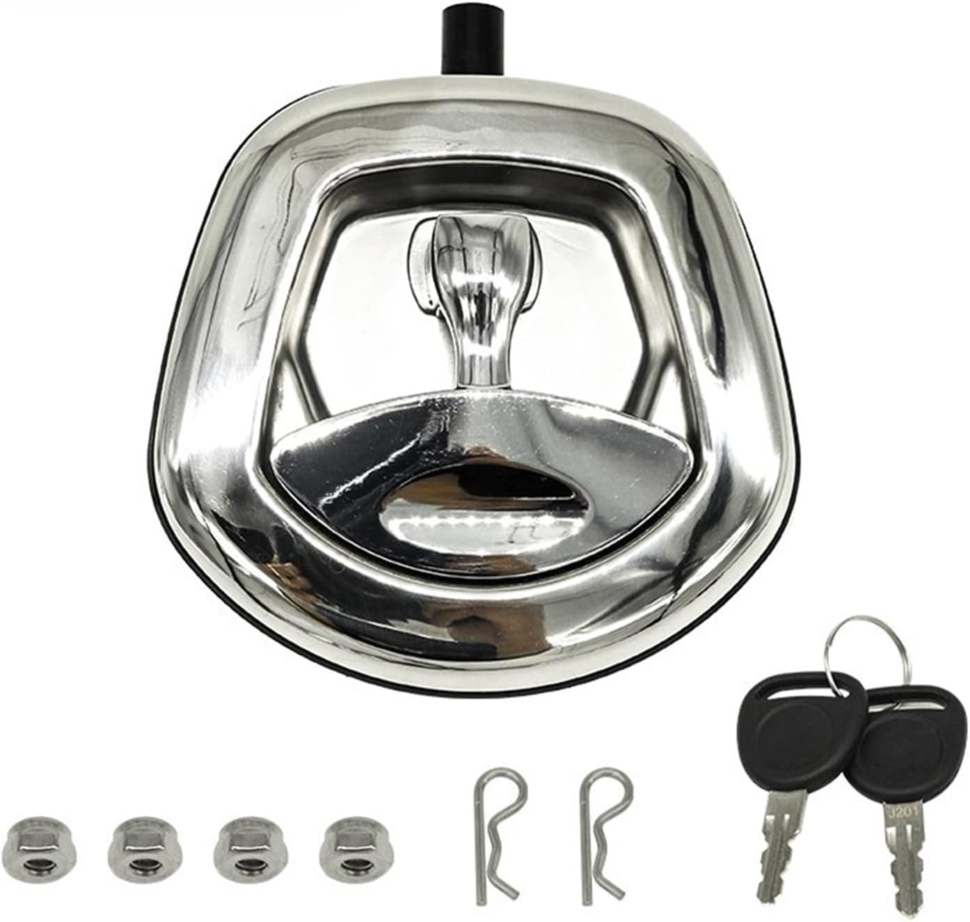 Stainless Steel Ute Tray Truck Van Door Lock Whale Tail T Handle Toolbox with Container Seal Cabinet Door Lock 1Pcs