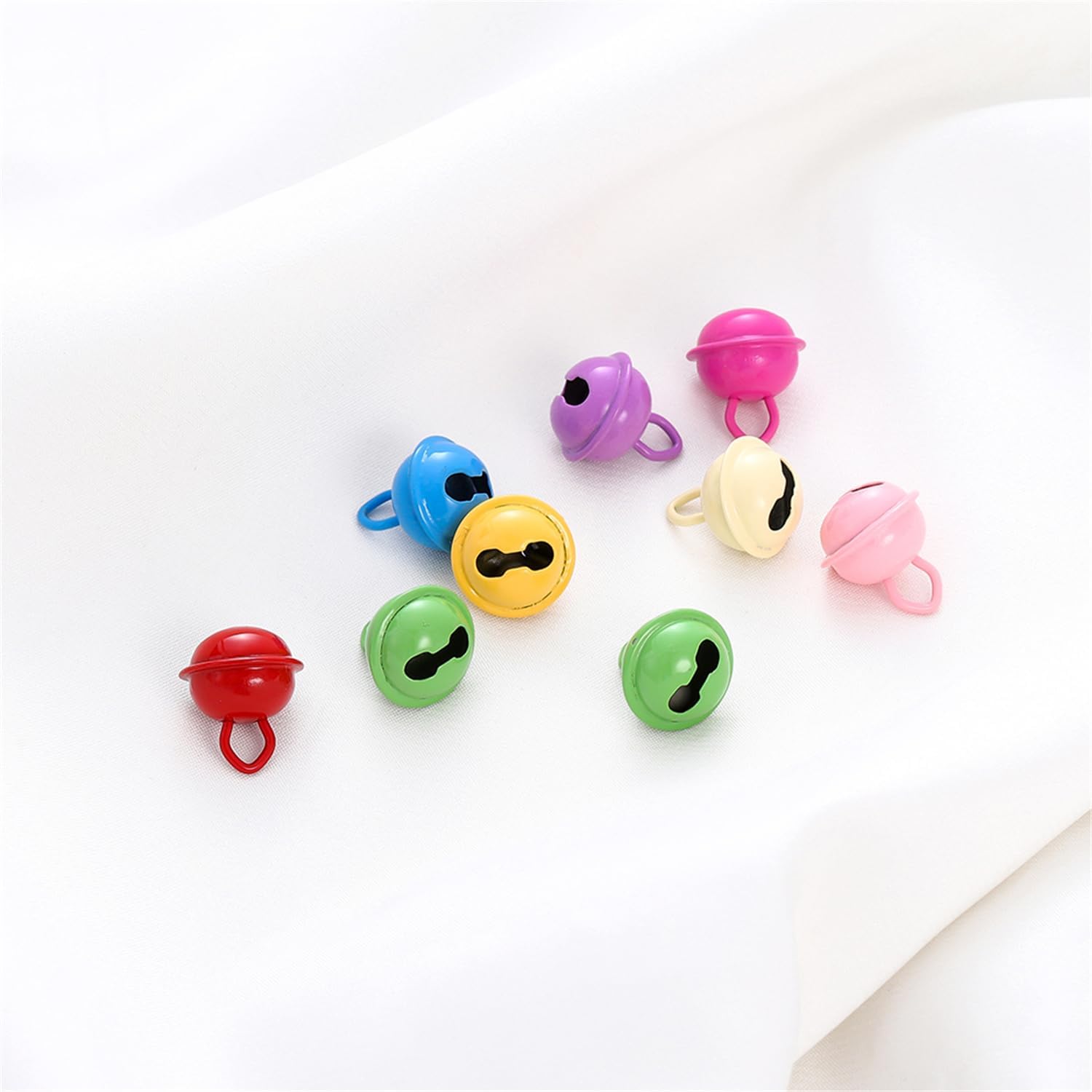 20Pcs Jingle Bells for Crafts, 14mm Large Jingle Bells Christmas Jingle Bell, Cheerful Sound Craft Bells for Wreath, Holiday Home and Christmas Decoration (Yellow)