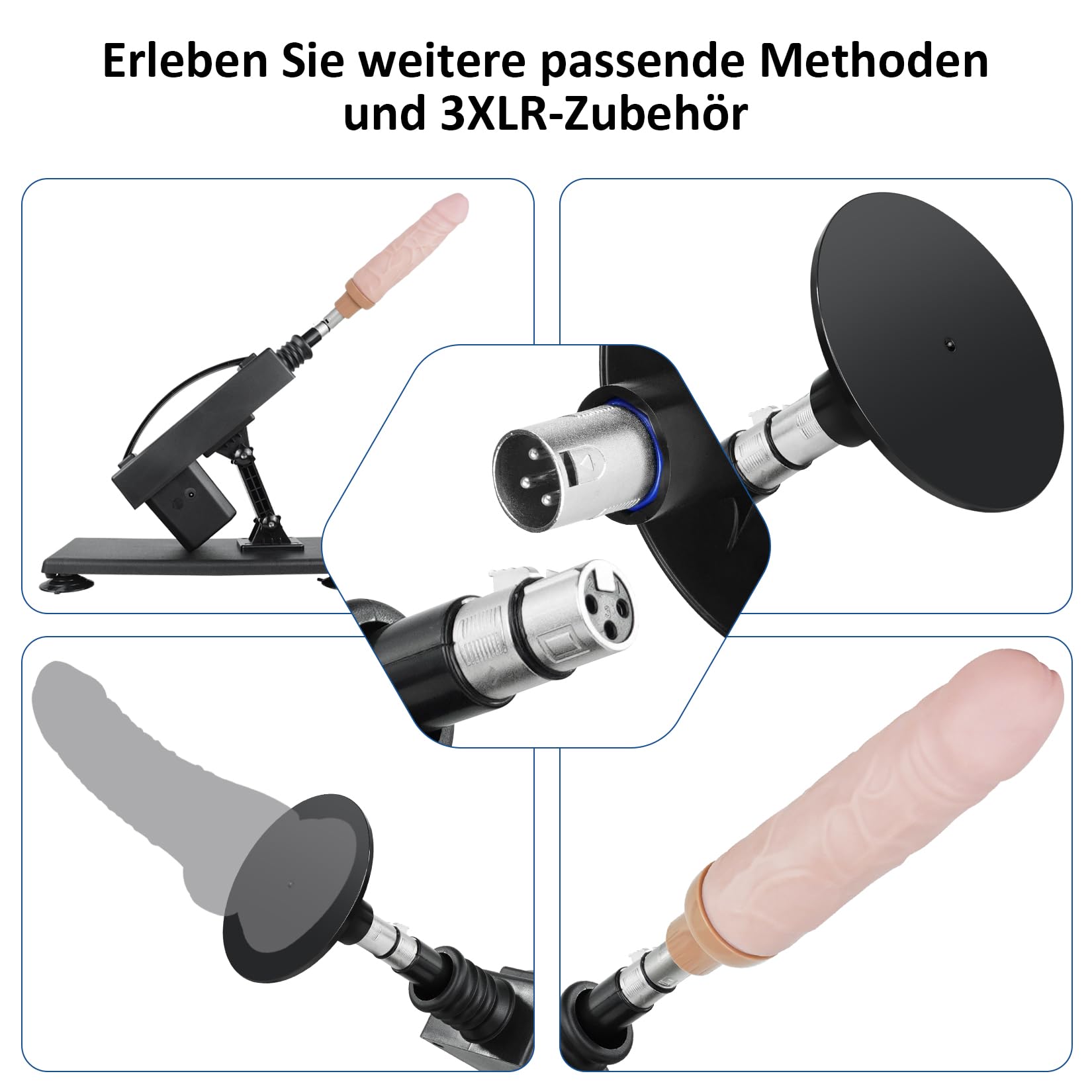 Fickmaschine mit Dildo, Sexmaschine für die frau mit Saugnapfadapter, Automatische Fickmaschinen Sexspielzeug für Anfänger geeignet Stoß Dildo Maschine
