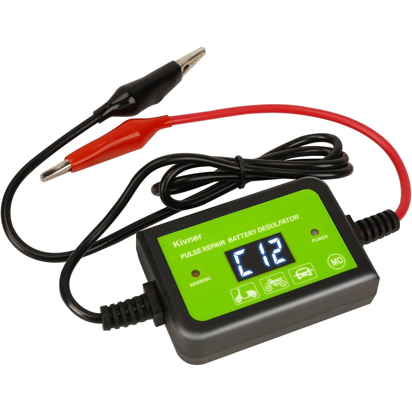 Batteriepulser 12V/24V/36V/48V Automatik - Bleiakku Regenerator & Desulfatierer für Auto, Motorrad, Wohnmobil & Solar-Systeme bis 200Ah - Verlängert die Lebensdauer (Modell KVN-BTF48-70)