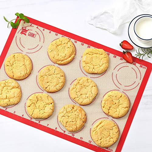 Silicone Baking Mat Set Of 6, Guanci Grade Food Baking Mats Non-Stick Reusable Pizza Bakeware Mat For Making Macaroon, Pizza, Cookie, Pastry, Bread, Bun #TOP2